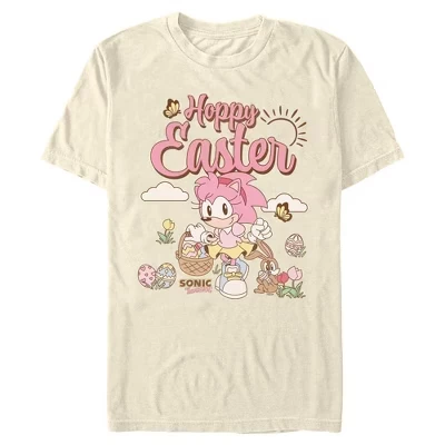 Мужская футболка Sonic the Hedgehog Amy Rose, бежевая