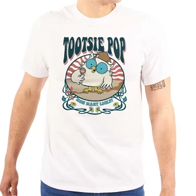 Футболка Tootsie Pop Mr Owl с изображением весенних цветов, мужская или женская лицензионная белая