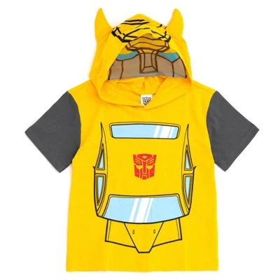 Футболка для мальчиков Transformers с капюшоном, желтая