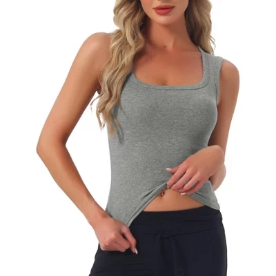 Женская укороченная майка Inspire Chic хлопковая, серая