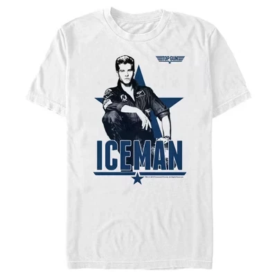Мужская футболка Top Gun Iceman, белая