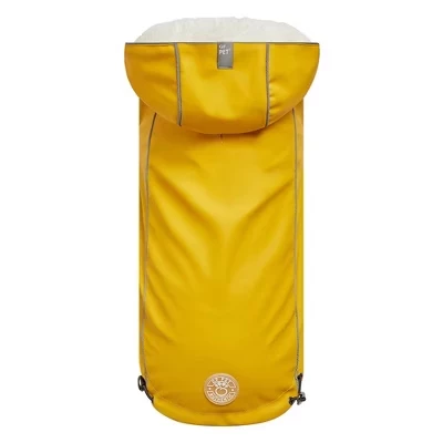 Дождевик для собак GF Pet Elasto-FIT утепленный, желтый