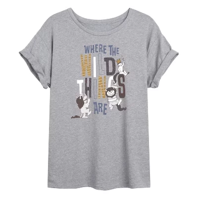 Женская футболка Where the Wild Things Are Group, серая