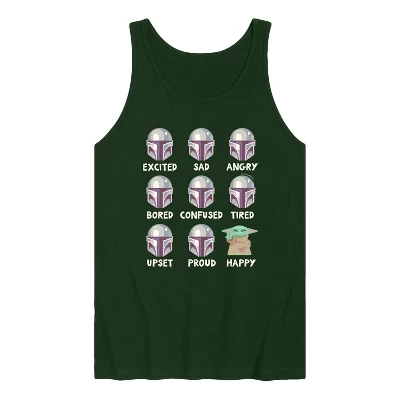 Мужская майка с рисунком Mandalorian Mandalorian Moodies, зеленая