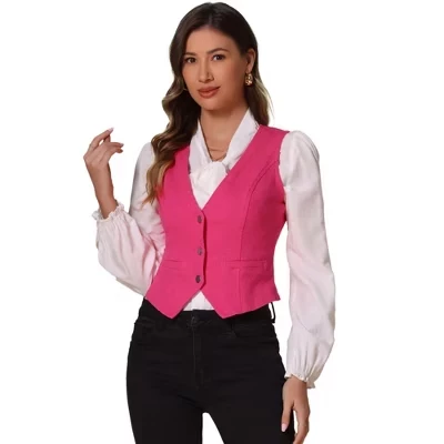 Женский джинсовый жилет INSPIRE CHIC, розовый