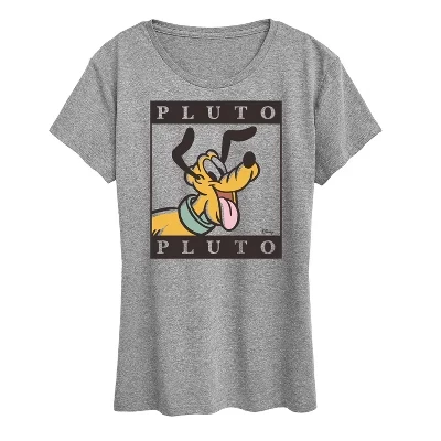 Женская футболка с коротким рукавом и графическим рисунком Type Block Pluto серого цвета