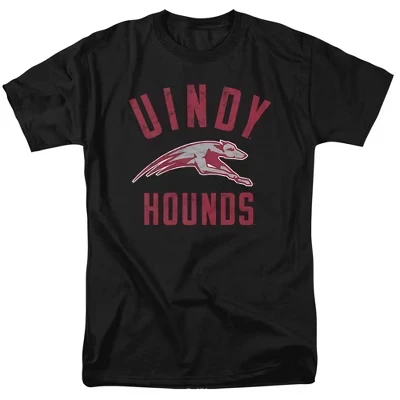 Мужская футболка с официальным логотипом Университета Индианаполиса UIndy Greyhounds, черная