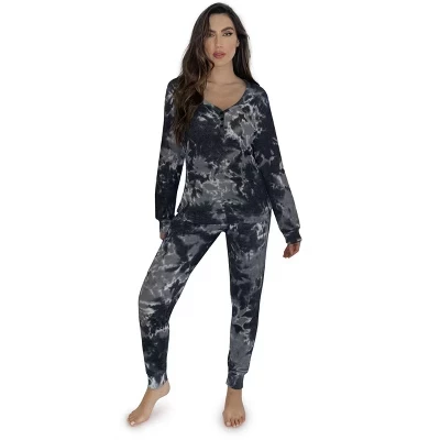 Пижамный комплект Tie Dye Jogger Thermal из 2 предметов для женщин 6862-10575-XXL