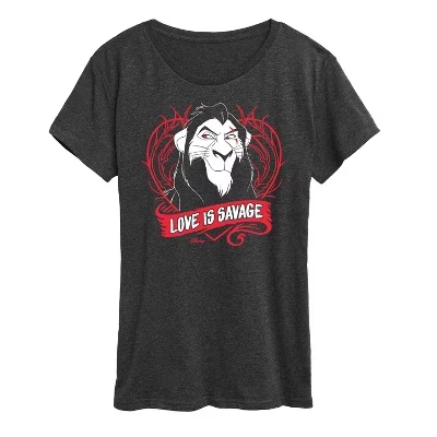 Женская футболка Disney Villains Love Is Savage, графитовая