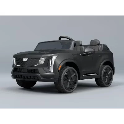 Детский лицензированный автомобиль Cadillac Ride On Truck с напряжением 24 В - 2-местный электромобиль с дистанционным управлением от родителей, плавный старт, для мальчиков и девочек, черный