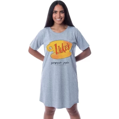 Женская рубашка Gilmore с логотипом Luke's Diner, серая