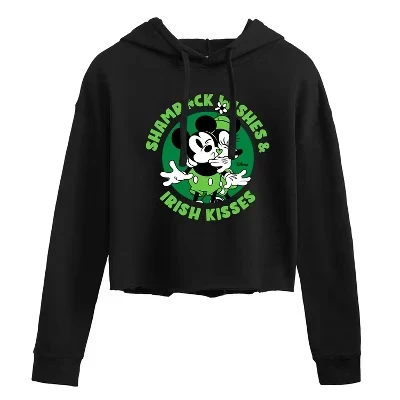 Женское худи Disney Shamrock Wishes Irish Kisses, черное