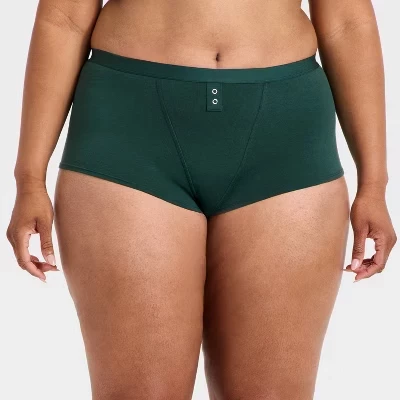 Женское нижнее белье из хлопка-стрейча Boy Shorts - ™ green