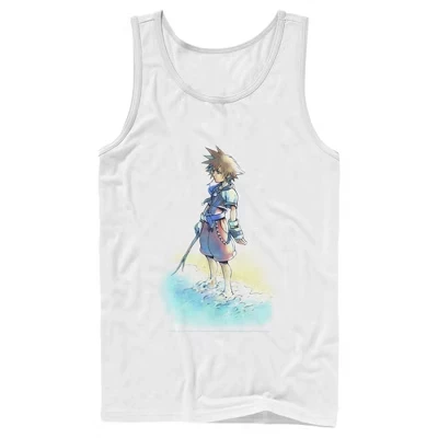 Мужская майка Kingdom Hearts 1 «Герой у моря», белая