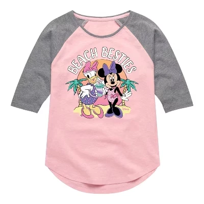 Пляжная футболка Besties Shirt Tail Raglan с графическим рисунком