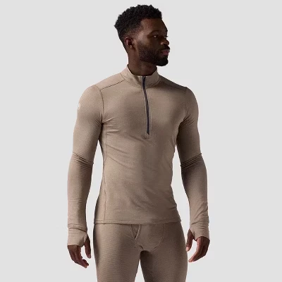 Мужская футболка Backcountry Pines Microgrid 1/4‑zip, серая