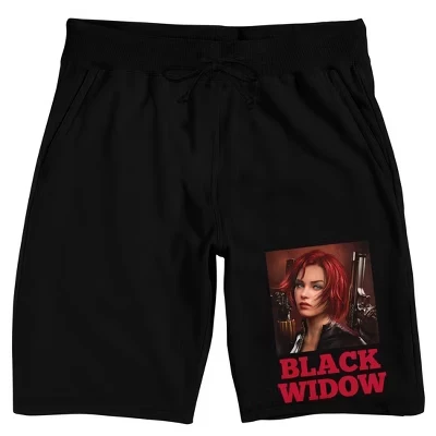 Мужские пижамные шорты Marvel Black Widow, чёрные