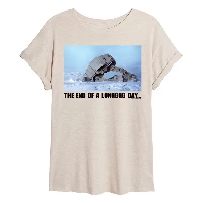 Women's -  - Long Day Oversized Graphic T-Shirt birch