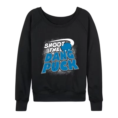 Женский лонгслив Shoot The Dang Puck, черный