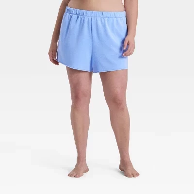Женские шорты PeachySoft French Terry Fleece Lounge Shorts - ™ синего цвета
