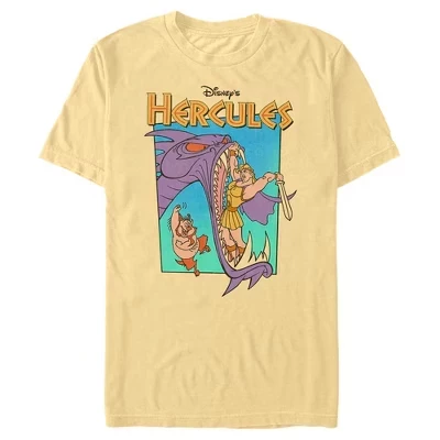 Мужская футболка Hercules Hydra Monster, желтая