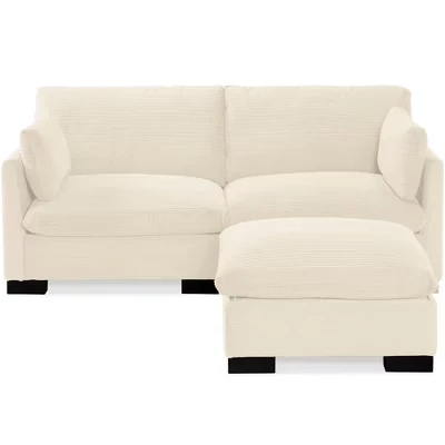 Диван Best Choice Products 82″ модульный с пуфом, белый