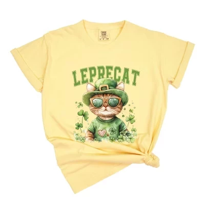 Акварельный кот Leprecat - Женская одежда, окрашенная в графический цвет футболка butter