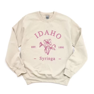 Женская толстовка с графической вышивкой Idaho Syringa dust