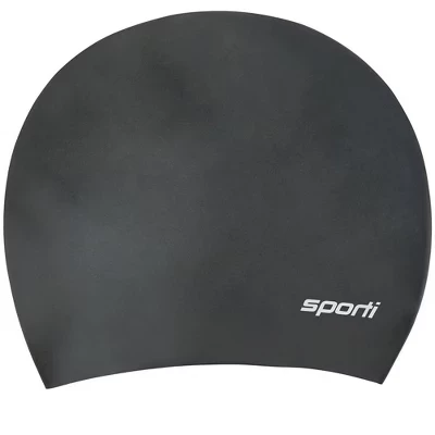 Шапочка для плавания Sporti для длинных волос, черная