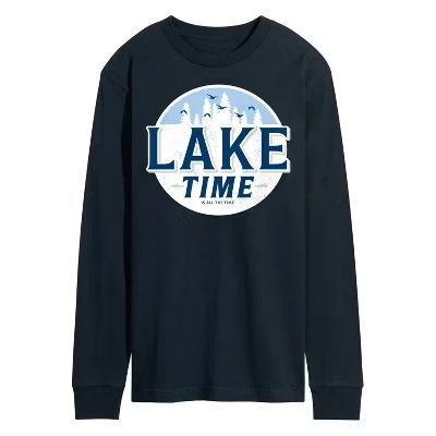 Мужской лонгслив Instant Message Lake Time, темно-синий