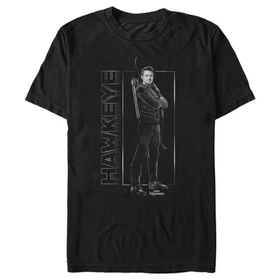Men's  Hawkeye Black and White Snapshot T-Shirt black