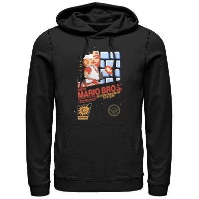 Мужская толстовка с капюшоном NES Super Mario Bros, черная