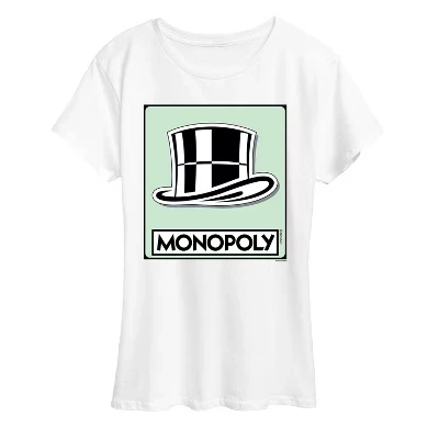 Женская футболка Monopoly Hat Token, белая