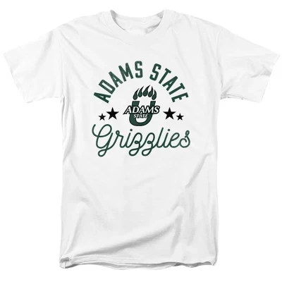 Мужская футболка NCAA Adams State, эмблема гризли, белая