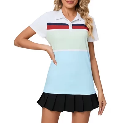 Женское поло coolmee с коротким рукавом, белое