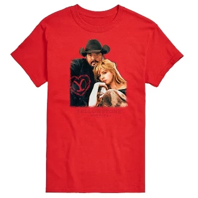 Мужская футболка Rip And Beth Montana Valentine с коротким рукавом и рисунком, красная