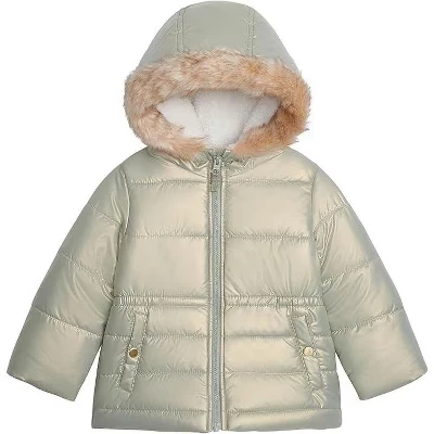 Классическая парка для девочек OSHKOSH B'GOSH с капюшоном из искусственного меха.