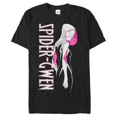 Мужская футболка Spider Gwen Stacy черного цвета