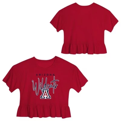 Футболка с рюшами для девочек Arizona Wildcats