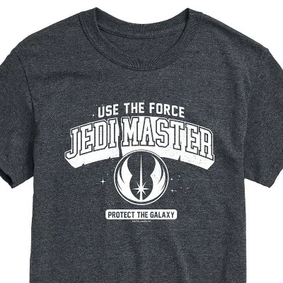 Men's -  - Jedi Master Short Sleeve Graphic T-Shirt heather charcoal