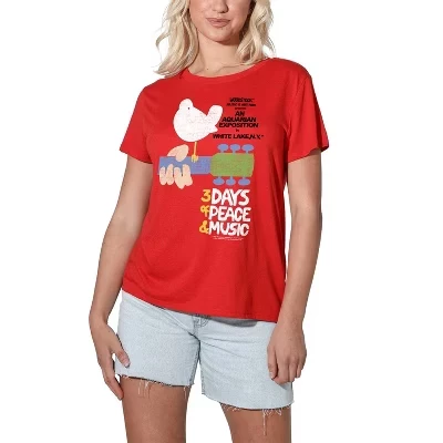 Women's  3 Days of Peace Loose T-Shirt red