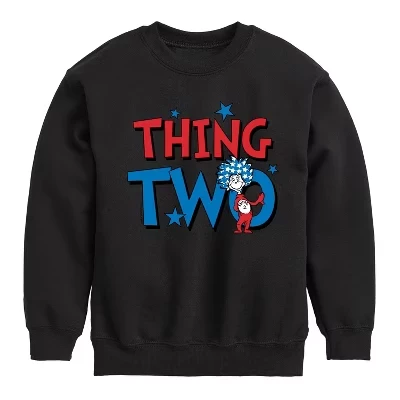 Флисовая толстовка American Thing Two с графическим рисунком и длинным рукавом черного цвета