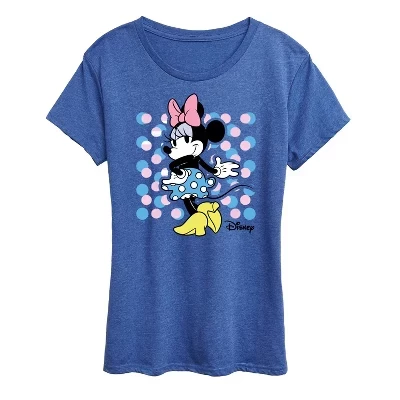 Женская футболка с коротким рукавом и квадратным рисунком Minnie Dot, синяя
