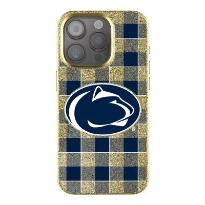 Чехол для мобильного телефона NCAA Big Ten Universities в клетку с золотыми побрякушками для Apple iPhone penn state nittany lions
