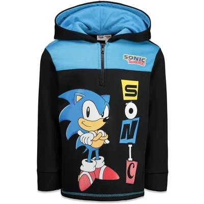 Флисовая толстовка для мальчиков Sonic, черная