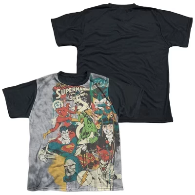 Футболка-костюм для мальчиков DC Comics Friends or Foes, белая
