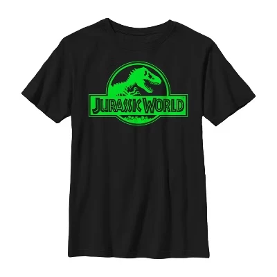Простая футболка с логотипом T. Rex для мальчика, черная