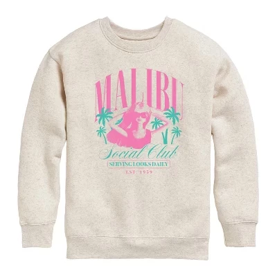 Флисовая толстовка Malibu Social Club с графическим рисунком и длинным рукавом из натурального флиса