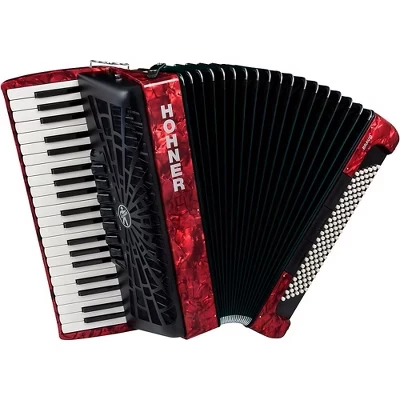 Аккордеон Hohner Bravo III 120 с черными мехами, красный