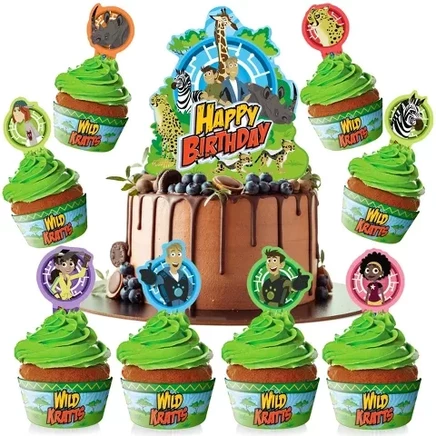 Набор топперов для торта и капкейков Wild Kratts